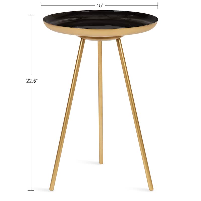 Kate and Laurel Laranya Round Metal Side Table - 15x15x22.5