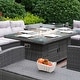 preview thumbnail 5 of 16, 7-Piece Patio Wicker Sofa Set with Aluminum Firepit Dining Table