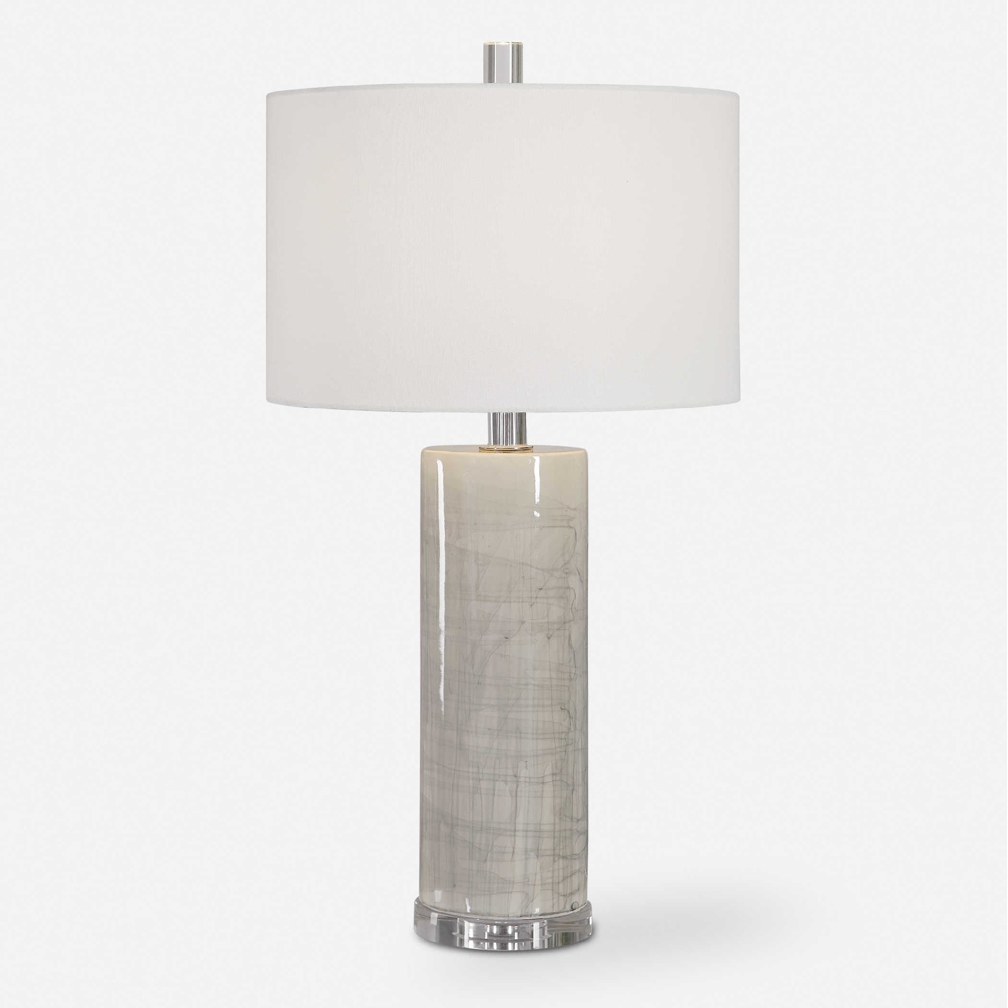 Ceramic Table Lamp with Drum Shade - 32
