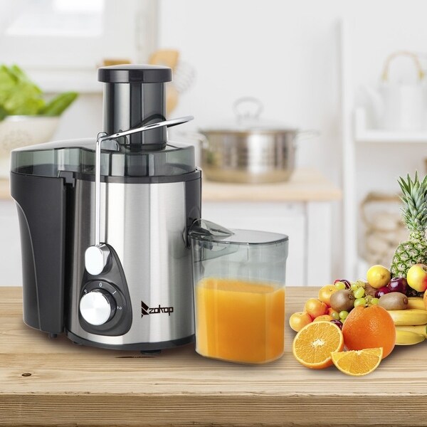 ZOKOP 600W Juicer Machines with 3'' Wide Mouth, Dual Speed