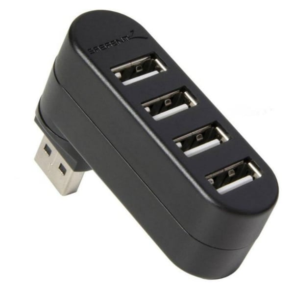 Sabrent HB-UMN4 Sabrent Mini 4-Port USB 2.0 Rotating Hub - USB - External - 4 USB Port(s) - 4 USB 2.0 Port(s) - PC, Mac
