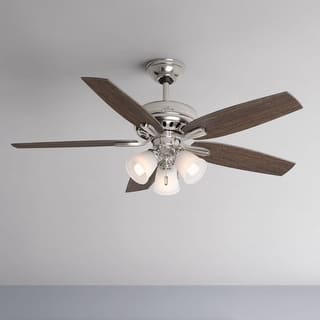 Hunter 52" Newsome Ceiling Fan with 3-Light LED Light Kit and Pull Chain - Traditional