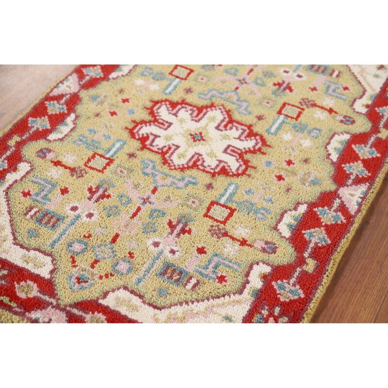 Kazak Indian Foyer Rug Hand-Knotted Wool Carpet - 2'0" x 3'0"
