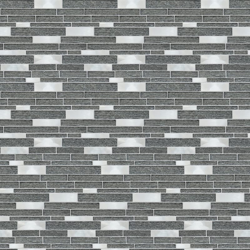Altair Glena Rectangular Laminated Glass Mosaic Mix Aluminum Wall Tile