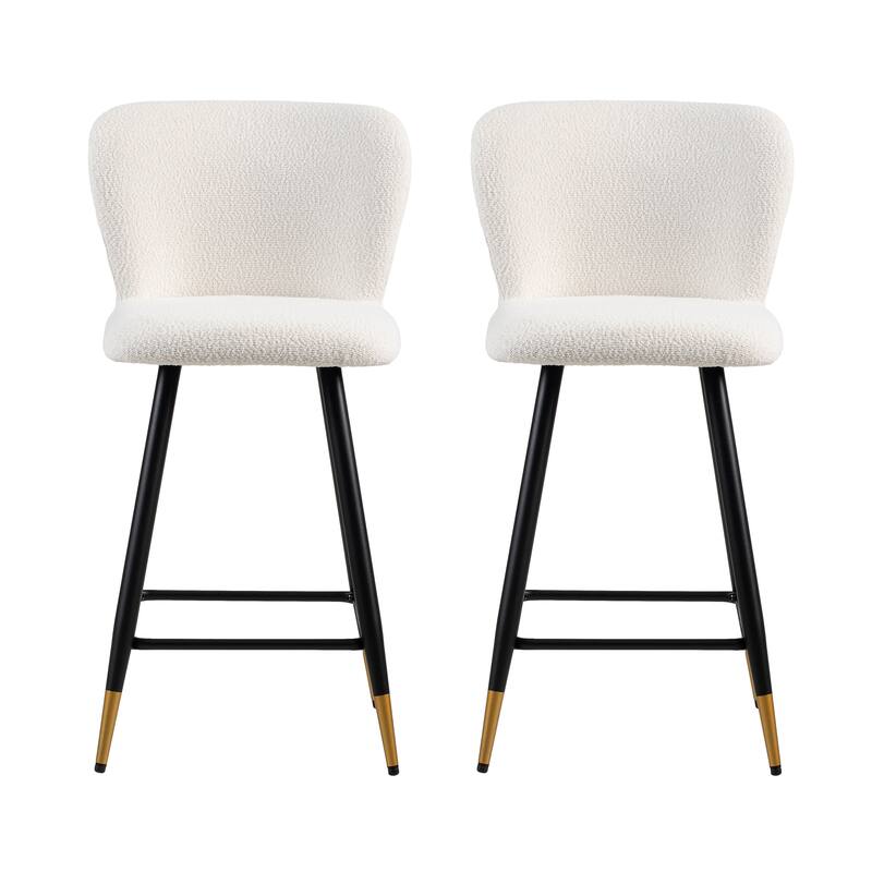 Christopher Knight Home - Avalon 25.79" Modern Bar Stools with Sleek Metal Frame and Ergonomic Support