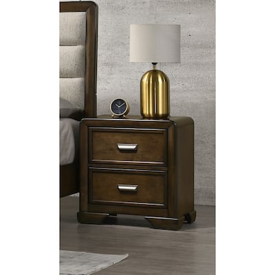 Contemporary Style 1pc 2-Drawer Nightstand Wooden Home Bedroom Furniture