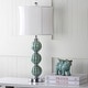 preview thumbnail 7 of 10, SAFAVIEH Lighting Stephanie 28-Inch Ceramic Table Lamp Set of 2 - 12" x 12" x 28"