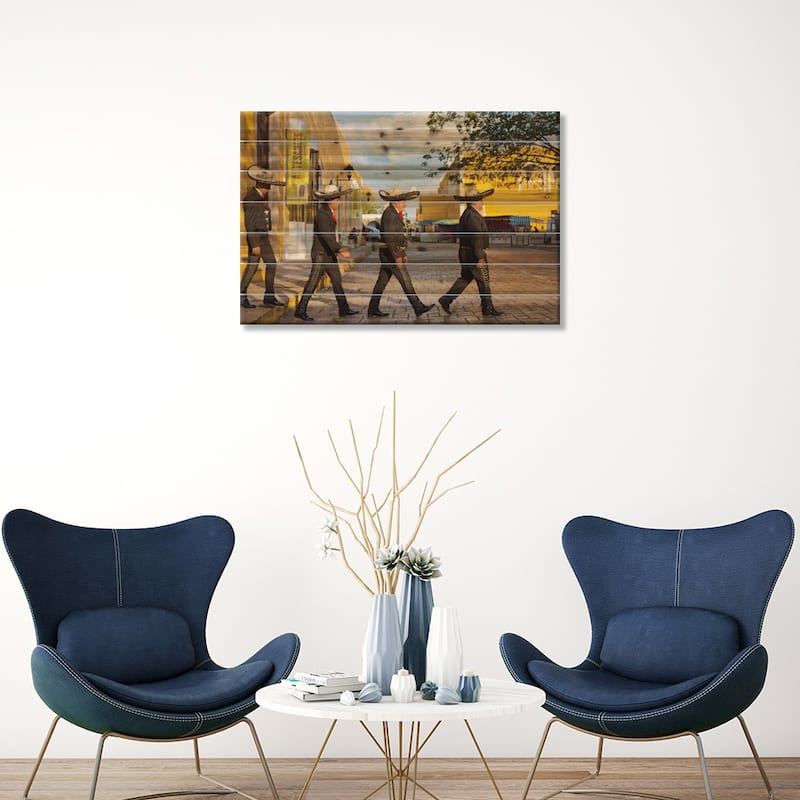 Mariachi In Mexico III Print On Wood by Matteo Colombo - Multi-Color