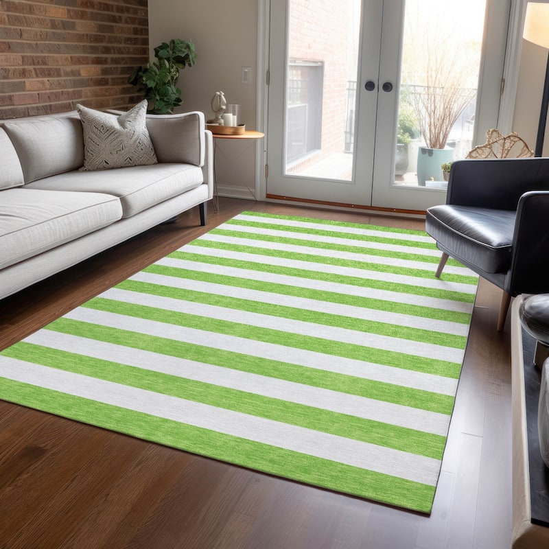 Dara Stripe Weather Resistant Classic Meets Modern Runner Outdoor Rug