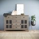 preview thumbnail 73 of 78, WYNDENHALL Stratford Solid Wood Transitional Sideboard Buffet - 54 inch Wide Distressed Grey