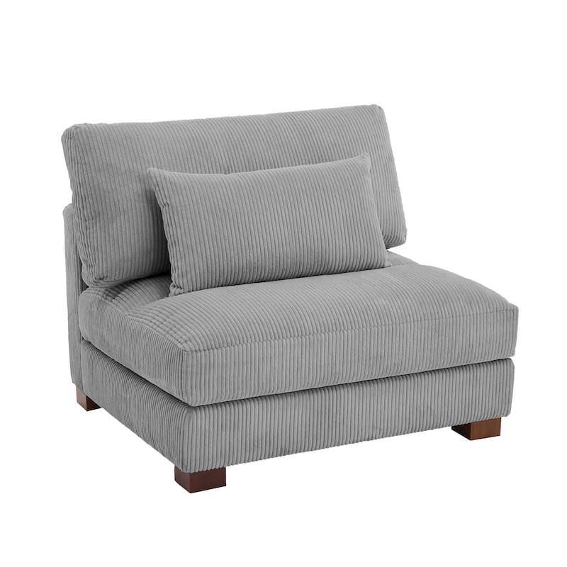 Modern Upholstered Armless Chair Accent Chair