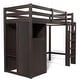 preview thumbnail 10 of 32, Safety Loft Bed Sturdy Wooden Twin Bed Frame with Wardrobe