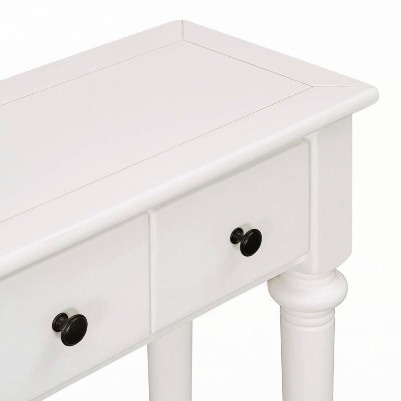 Entryway Table with 4 Drawers(White)
