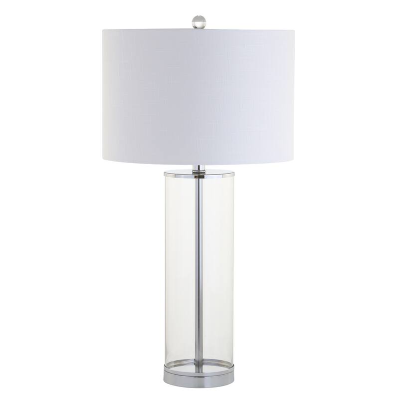 Parish 29" Glass LED Table Lamp, Clear/Chrome by JONATHAN Y