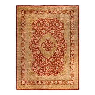 Eclectic Rug Red Overton Hand Knotted Wool Vintage Inspired Modern Contemporary Eclectic ...