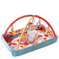 Costway 3 In 1 Multifunctional Baby Infant Activity Gym Play Mat Musical W/Hanging Toys - as pic