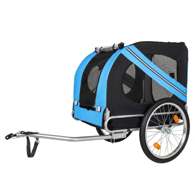 Large Folding Bike Trailer for Dogs, 100LB Capacity All-Terrain Pet Carrier for Cycling, Jogging, Camping & Outdoor Adventures