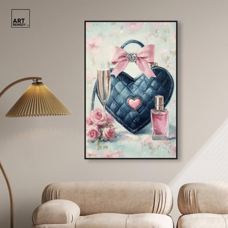 Little Heart Shaped Purse II Canvas by Art Remedy