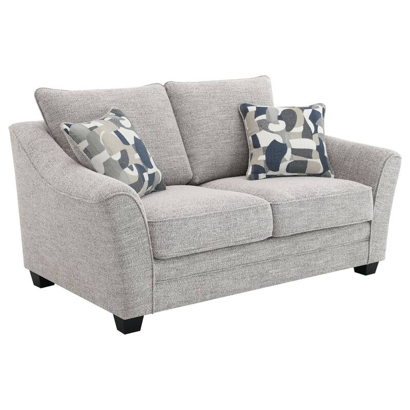 Tomkins Boucle Upholstered Loveseat Light Grey - Light Grey