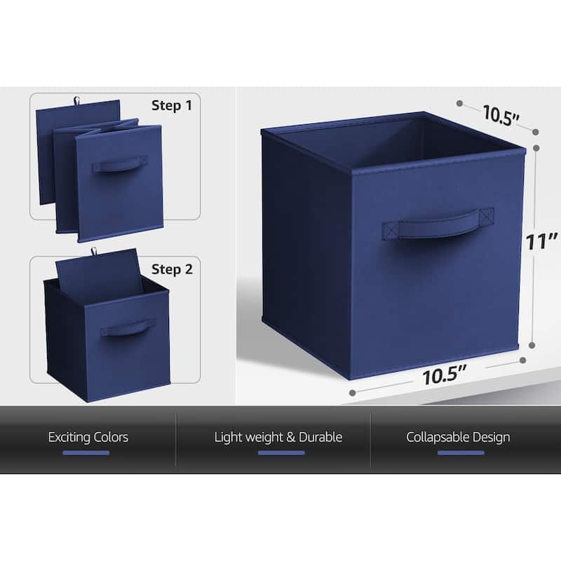 Sorbus 11" Foldable Storage Cube Basket Lightweight Organization Solutions - Single Pack - 11" x 10.5 x 10.5