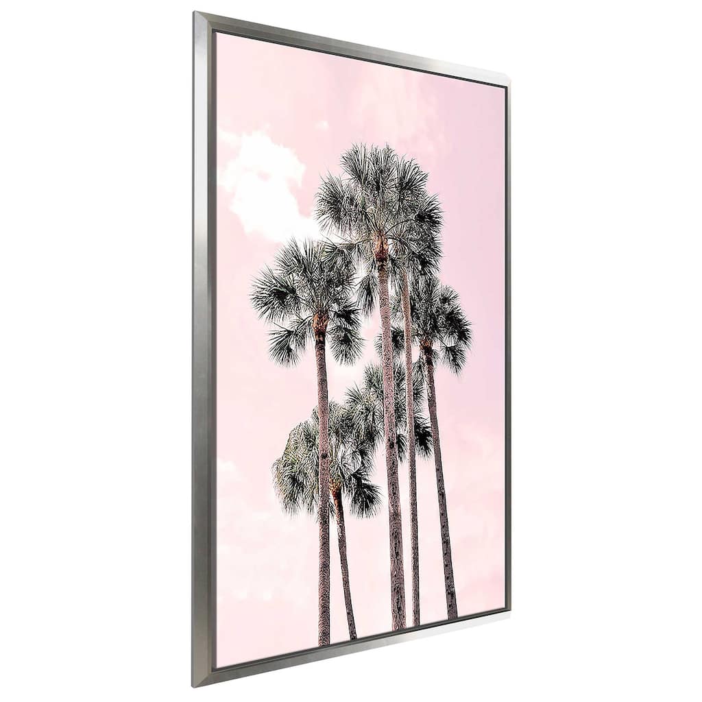 "Pink Tropics" Print on Floating Canvas
