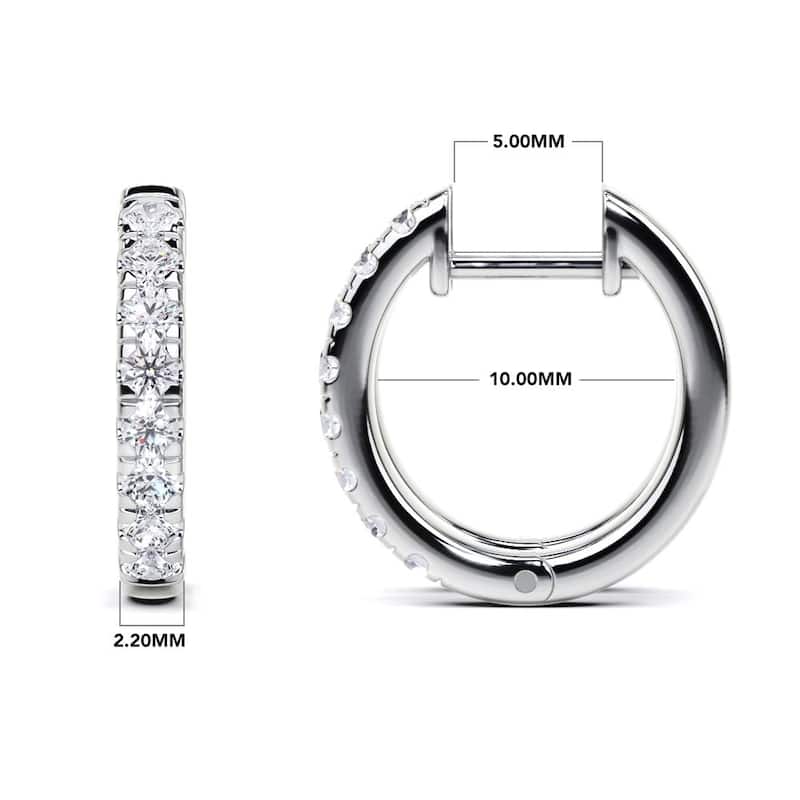 Vault Classics 0.33ct TW Natural Diamond Hoop Earrings (I VS2)