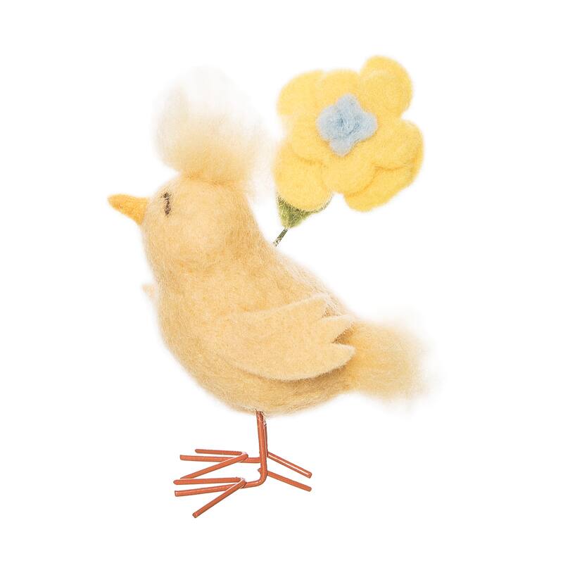 4.33" Easter Spring Chick & Buttercup Decorative Tabletop Figurine