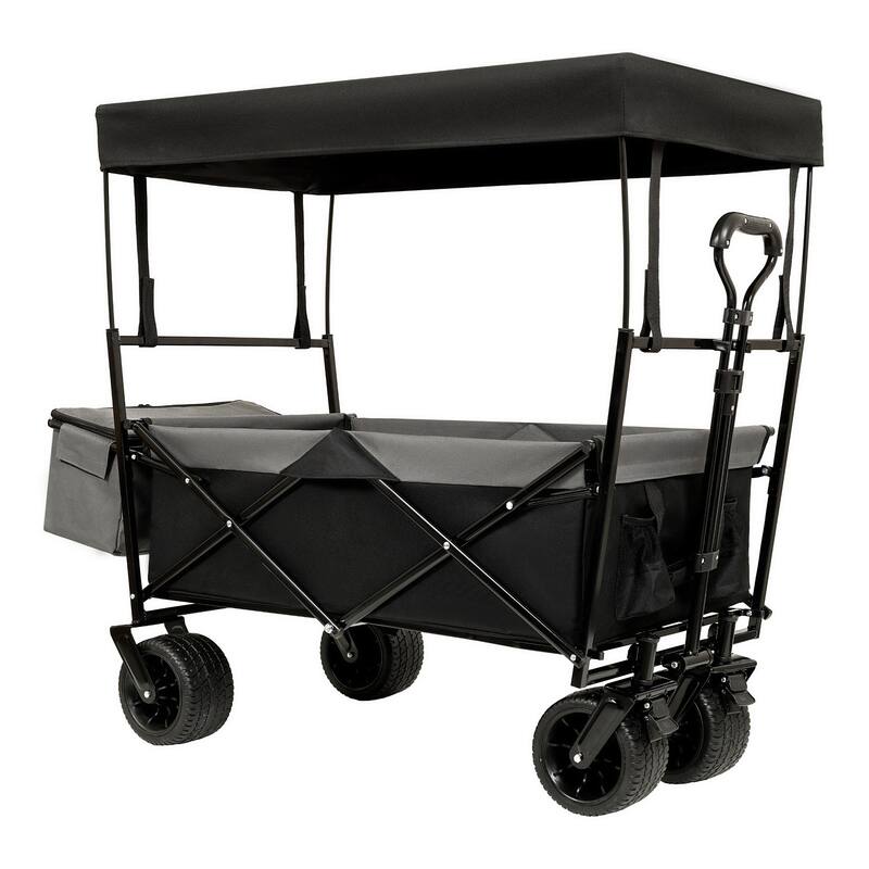 480 lb Folding Wagon Stroller with Canopy & Mosquito Net