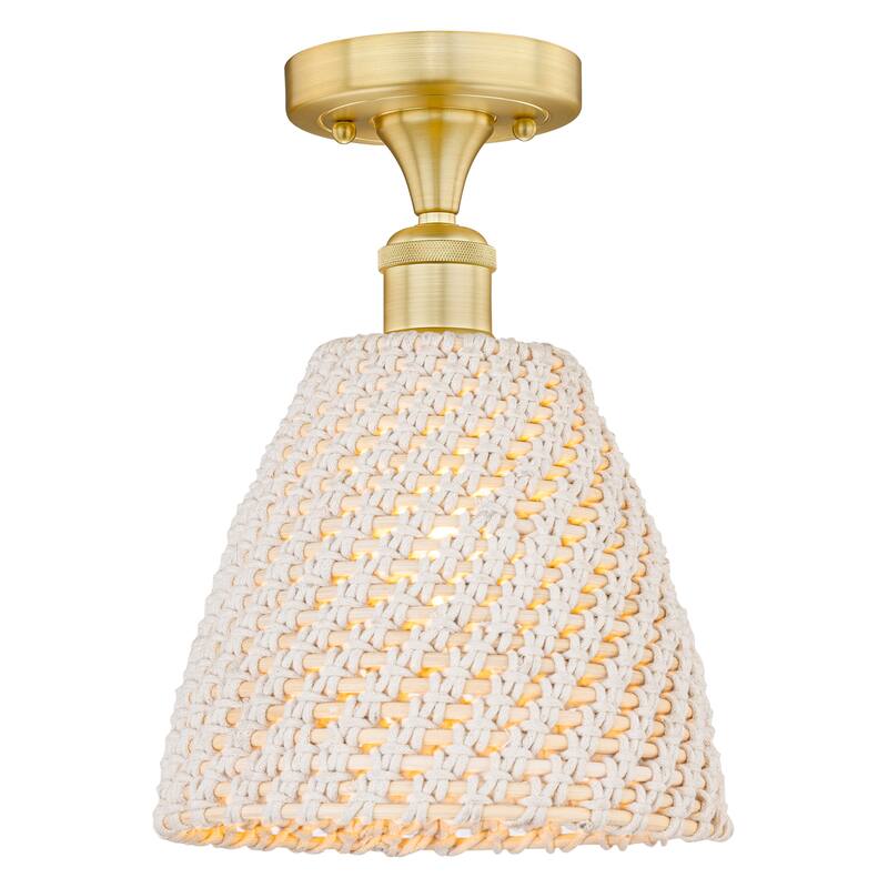 Innovations Lighting Endless Possibilities Edison - Bristol Natural - 1 Light 9" Semi-Flush Mount - Satin Gold