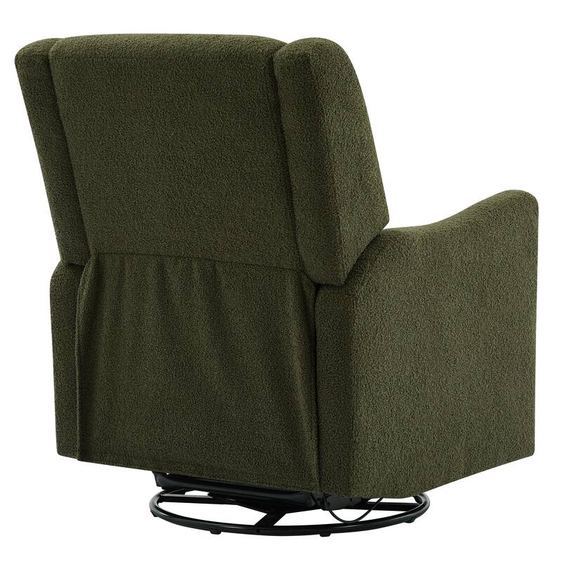 Wingback Swivel Rocker Recliner Chair, Glider Rocker Recliner, Rocking Chair Nursery for Living Room Bedroom Apartment