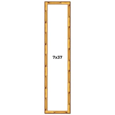7x37 Frame Gold Bamboo Picture Frame Modern Photo Frame Includes UV Acrylic Shatter Guard Front Acid Free Foam Backing Board