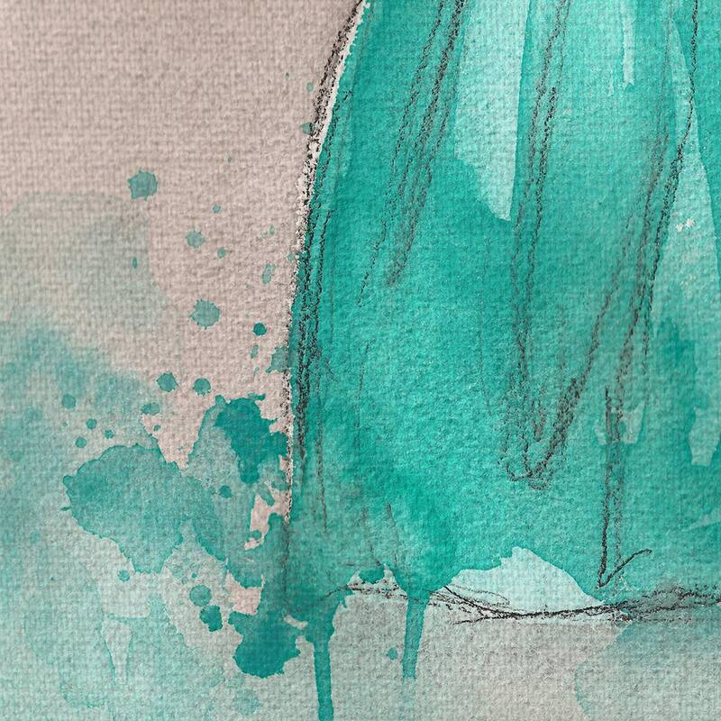 Aqua Dream, Little Blue Dress, Emerald Green, White Dress by Lauren Maurer Canvas Art Prints
