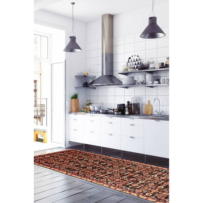 ECARPETGALLERY Hand-knotted Andelz Black Wool Rug - 3'0 x 11'6