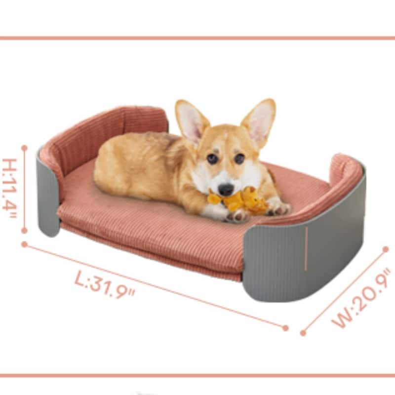 Dog Couch Bed Puppy Sofa Bed with Removable Mattress Cover - 31" W