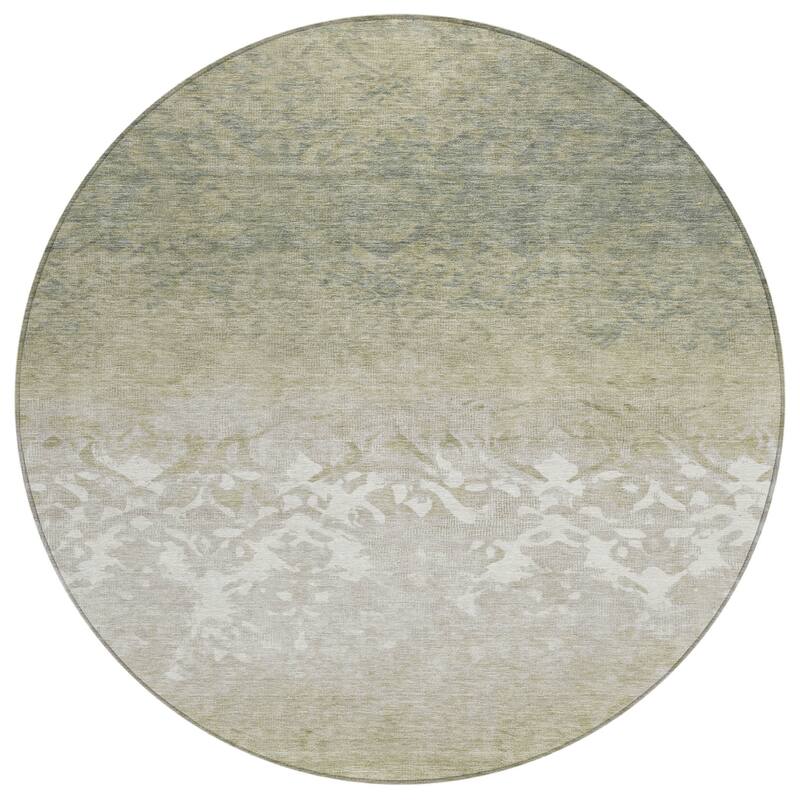 HomeRoots Damask Transitional Rectangle Outdoor Rug