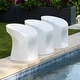 preview thumbnail 3 of 10, Ledge Lounger In Pool Barstools, Outdoor Patio, 22" Height - Set of 2