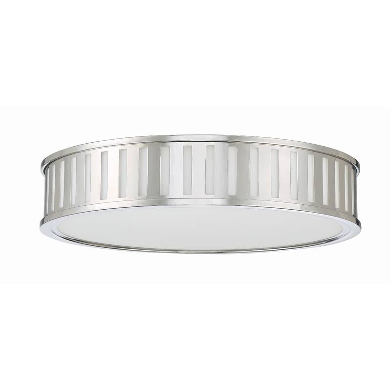 Kendal 4 Light Polished Nickel Ceiling Mount - 22.5"W x 5.25"H