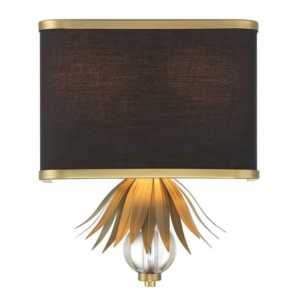 slide 2 of 5, Minka Lavery 4582 Caprio 2 Light 13" Tall Wall Sconce with Cloth Shade