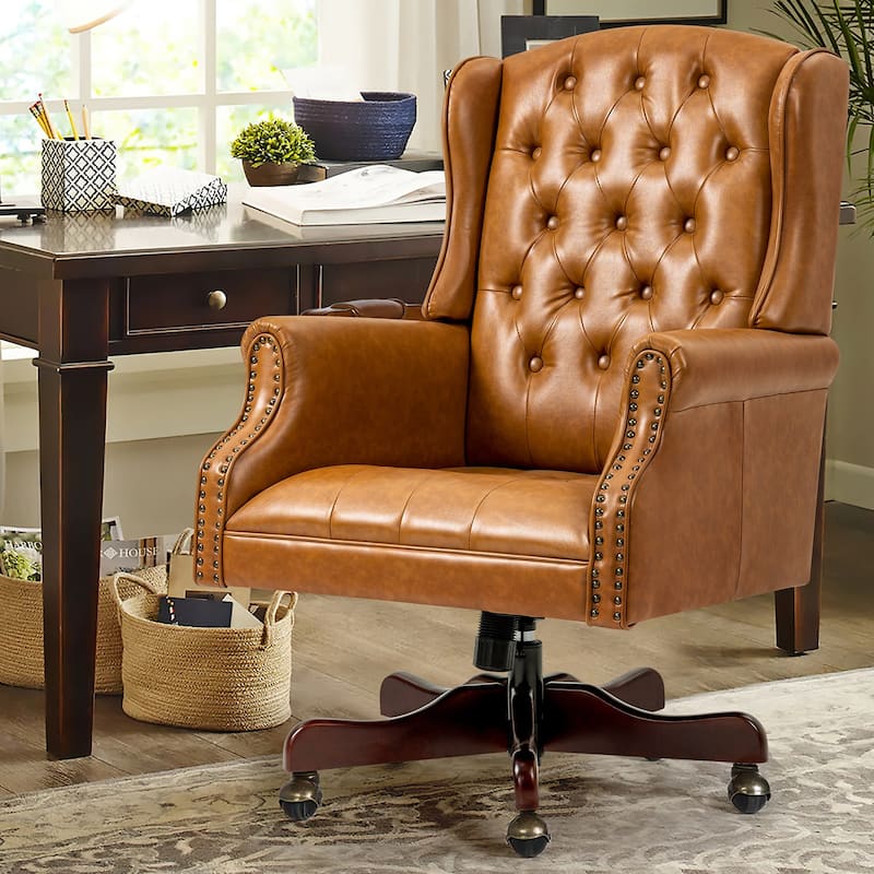 AVAWING Classic Executive Office Chair High Back Wingback Boss Chair - N/A