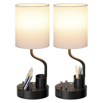 Bedside Table Lamps for Bedroom Set of 2 - Nightstand Light