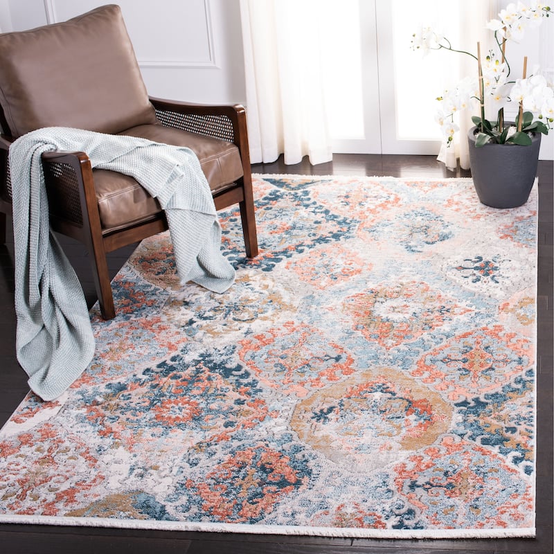 SAFAVIEH Shivan Hessie Boho Rug - 5'3" x 7'6" - Blue/Rose