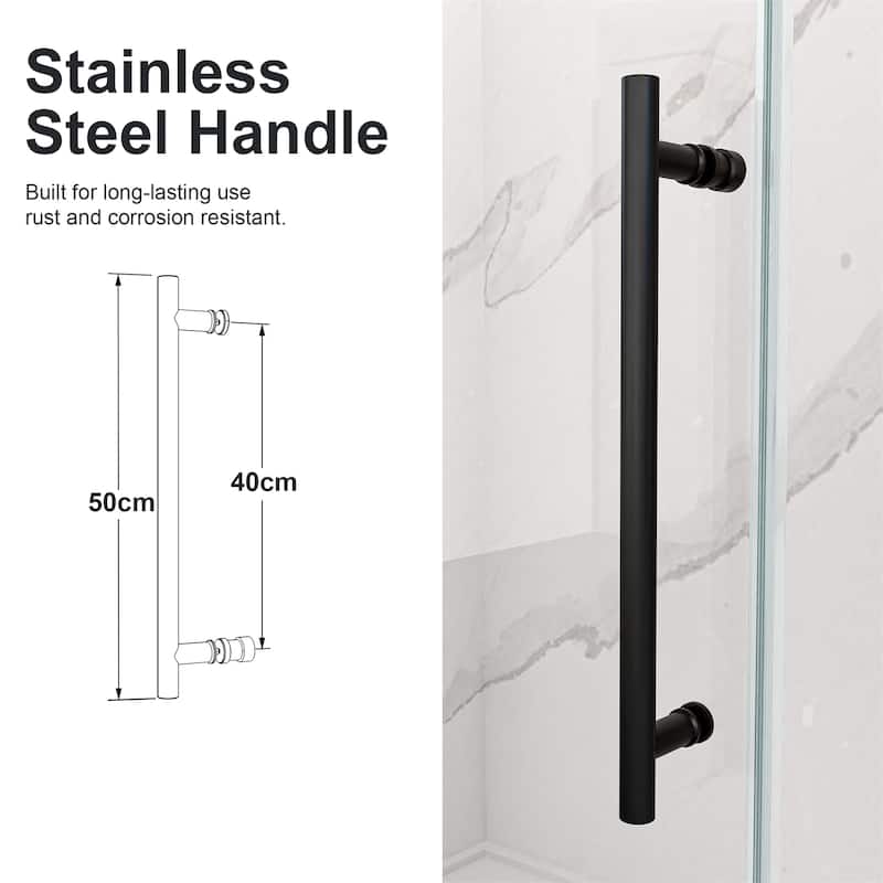 44"-48"W x76" H Frameless Single Sliding Shower Door