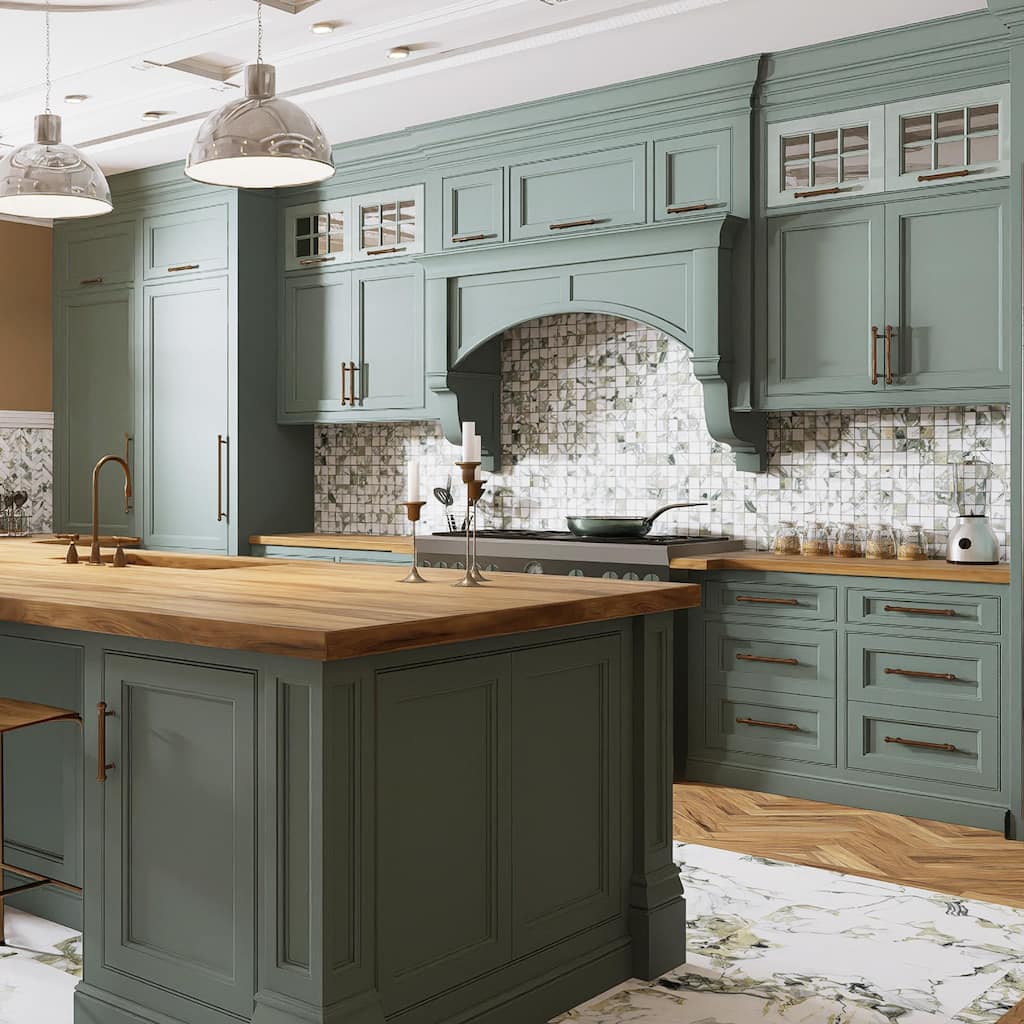 Merola Tile Touche 2" Square Jade 11-3/4" x 11-3/4" Porcelain Mosaic Floor and Wall Tile - (1 Tile)