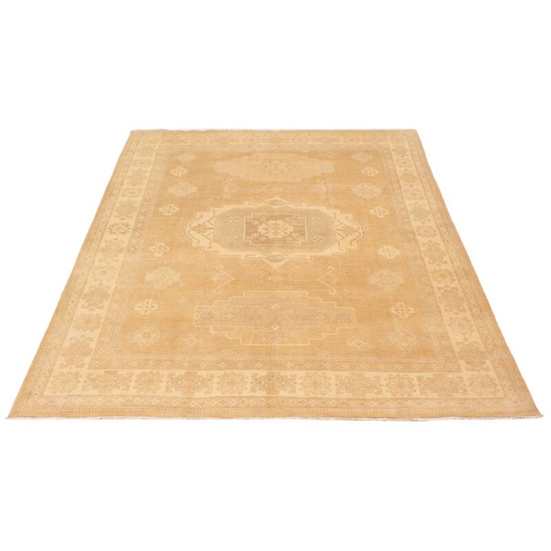 ECARPETGALLERY Hand-knotted Peshawar Oushak Tan Wool Rug - 7'10 x 9'10