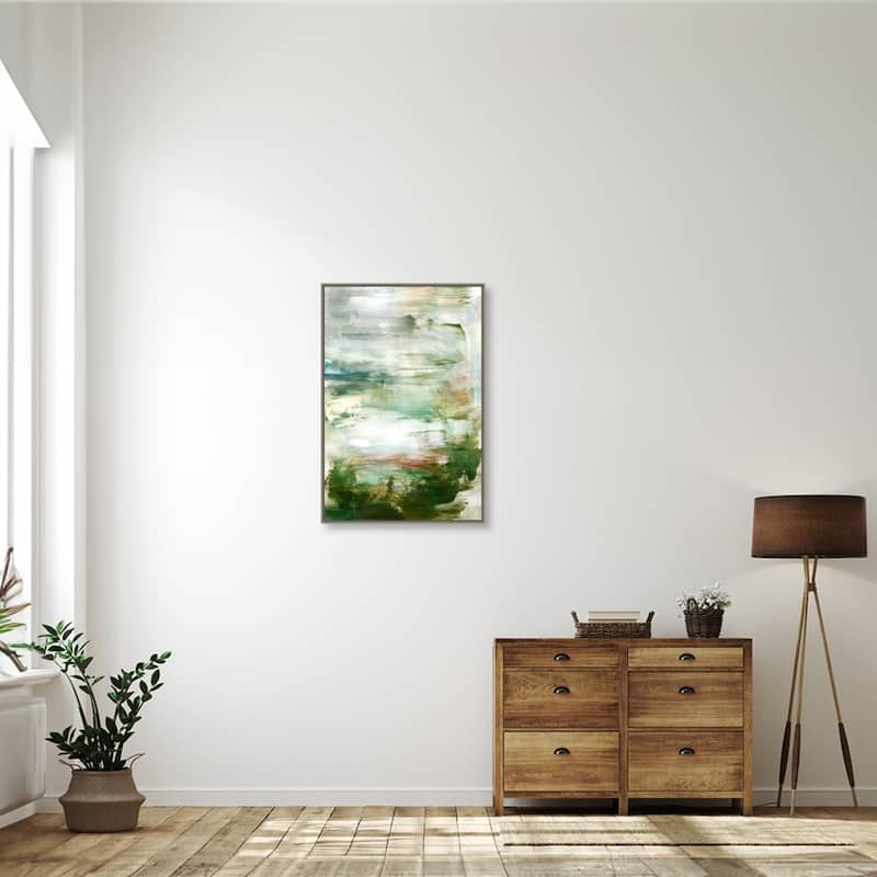 Garden Dreams by Hope Bainbridge Framed Canvas Wall Art Print - Sylvie Greywash