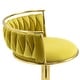 preview thumbnail 7 of 11, Modern Velvet Adjustable Swivel Bar Stools Set of 2