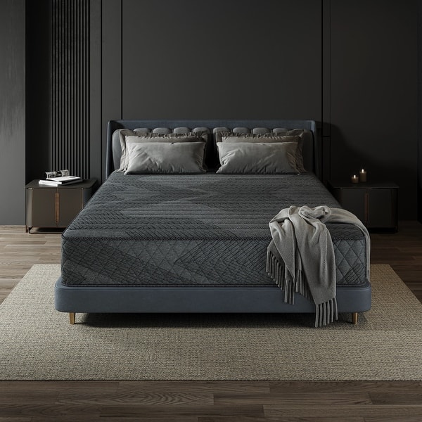 slide 2 of 8, SweDrea 8/12in PureAir Series Stain Resistant Hybrid Firm Mattress