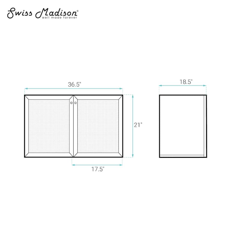 Classe 36" Wall-Mounted Bathroom Vanity In Brown Oak Without Sink Top - 36