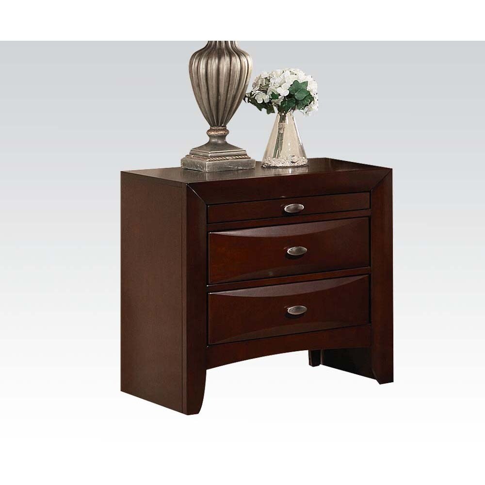 Small dark outlet wood nightstand