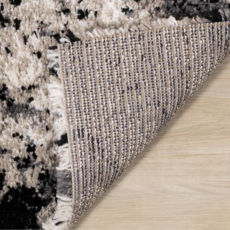 Miley Collection - Beige/Grey Abstract Area Rug